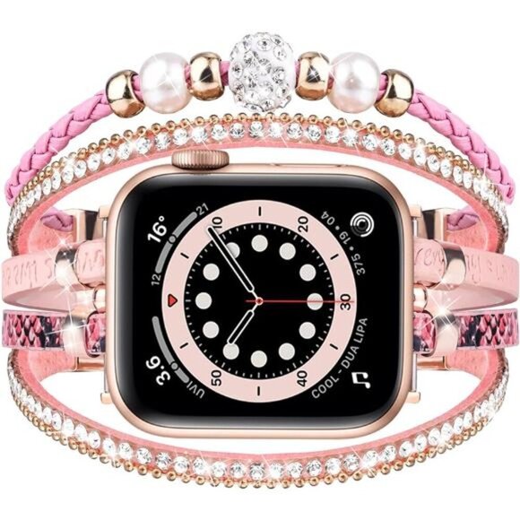 Apple | Accessories | New Pink Boho Leather Beaded Apple  display picture 2